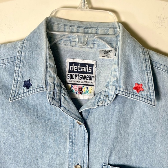 Vintage Denim USA Sleeveless button up - Picture 3 of 6